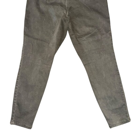 Torrid Plus Size Ankle Skinny Leg Pants Womens 20T 30 Green Pockets Stretch - Picture 9 of 10